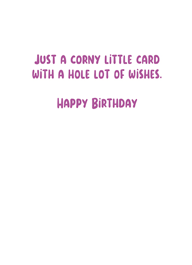 Senior Cornhole Birthday Card Inside