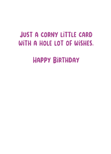 Senior Cornhole Summer Birthday Card Inside