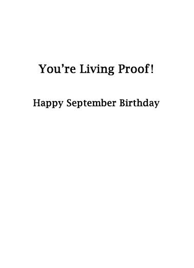 September Birthday Birthday Card Inside