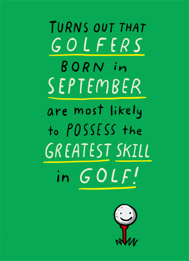 September Golfer Tim Ecard Cover