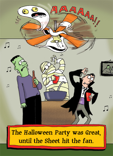 Sheet Fan Halloween Card Cover