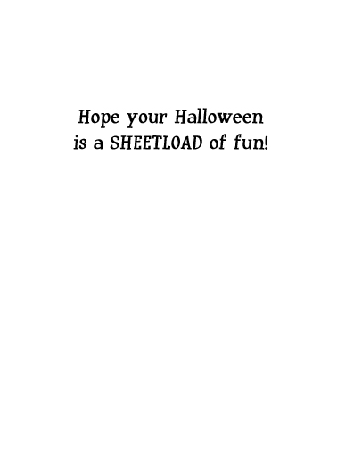 Sheet Fan Halloween Card Inside