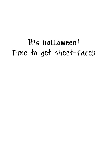 Sheet-Faced Halloween Card Inside