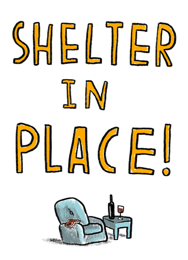 Shelter In Place Social Distancing Card Cover