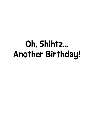 Shihtz Birthday Cake  Card Inside