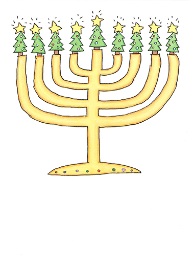 Shine Bright Hanukkah Card Cover