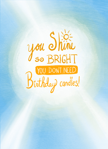 Shine So Bright Birthday Ecard Cover