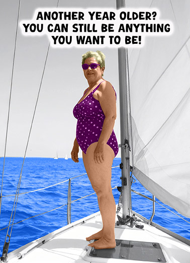 Ship Has Sailed Woman Aging Ecard Cover