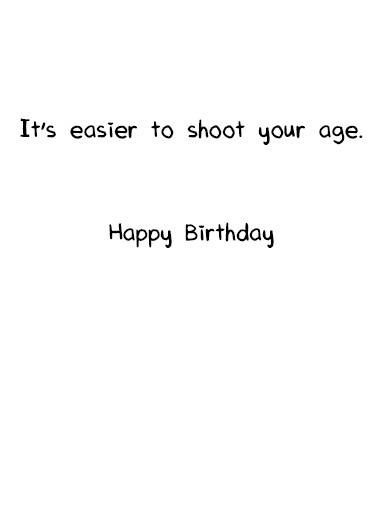 Shoot Your Age Young at Heart Card Inside