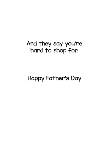 Shop For For Any Dad Card Inside