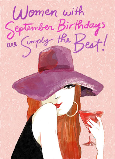 Simply the Best September Fall Birthday Card Cover