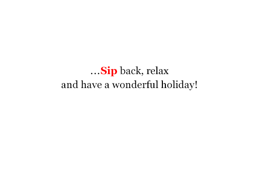 Sip Back Dogs  Ecard Inside