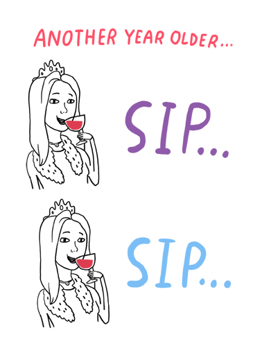 Sip Sip Hooray For Her Card Cover