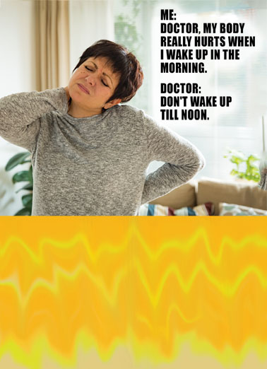 Sleep Until Noon Birthday Ecard Cover