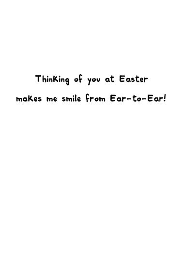 Smiling Bunny Simply Cute Ecard Inside