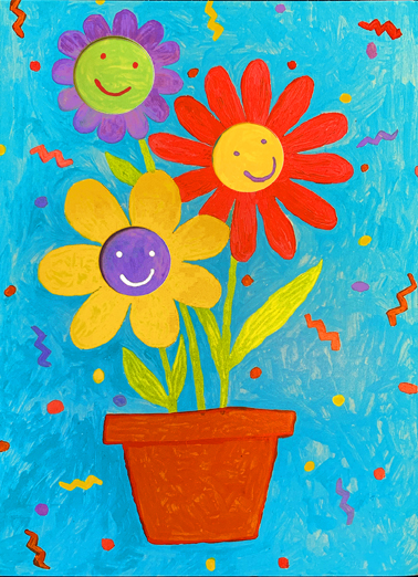 Smiling Flowers  Card Cover