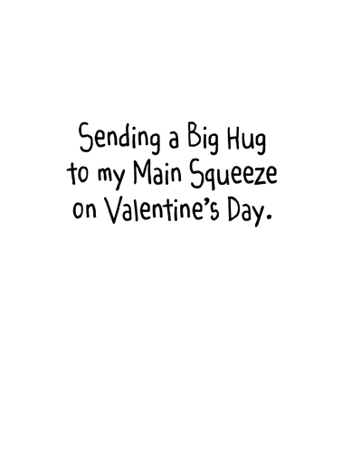 Snake Hug Val Valentine's Day Card Inside