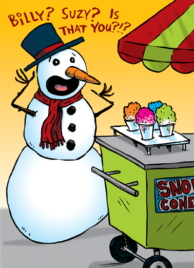 Snow Cone Holiday Christmas Ecard Cover