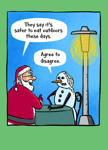 Snowman Heater Coronavirus Ecard Cover