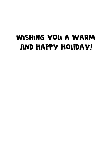 Snowman Heater Christmas Card Inside