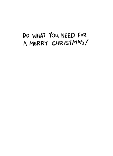 Snowman Pick Nose Christmas Ecard Inside