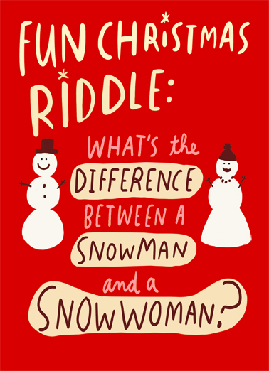 Snowman Snowwoman  Card Cover