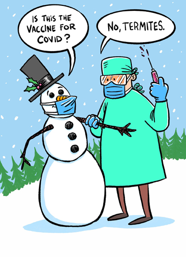 Snowman Termites Coronavirus Ecard Cover