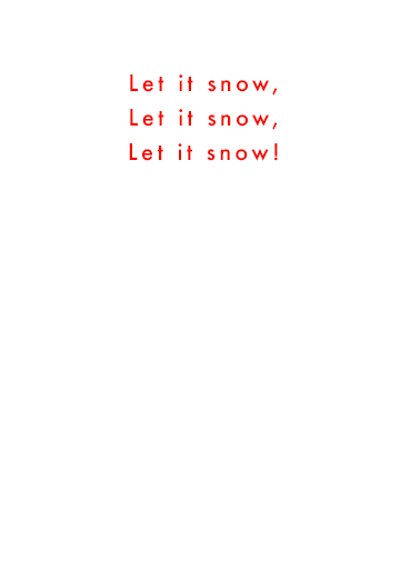 Snowman in Snow Christmas Card Inside