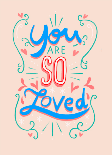 So Loved Lettering Card Cover