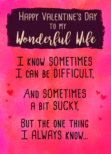 So Lucky Wife Valentine's Day Card Cover