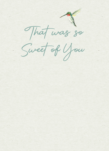 So Sweet of You Thank You Card Inside