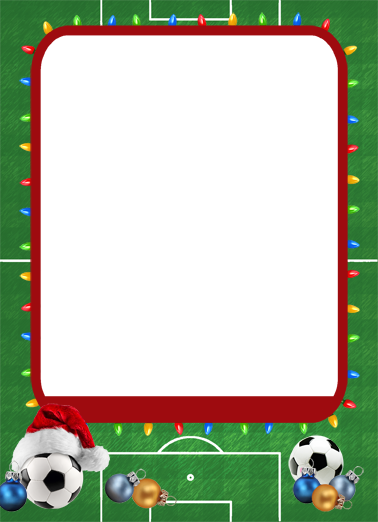 Soccer-vert Christmas Card Cover