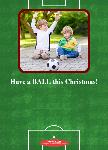Soccer-vert Christmas Card Inside