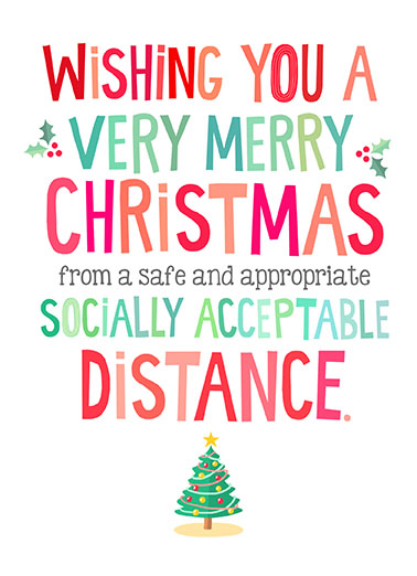 Social Distance Christmas  Card Cover