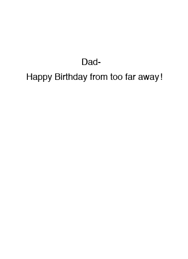 Social Distancing BDAY For Dad Ecard Inside