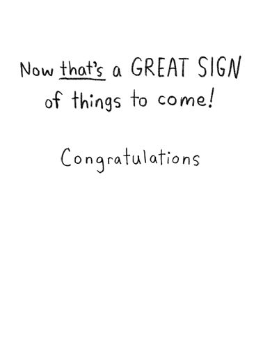 Sold Sign Congratulations Card Inside