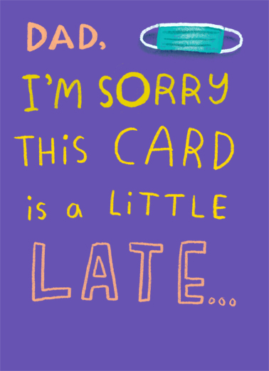 Sorry Late Father's Day Ecard Cover
