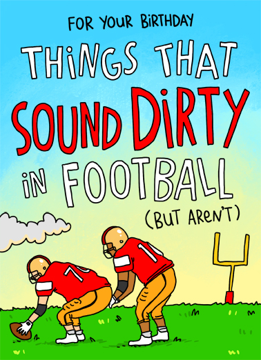 Sound Dirty Football 5x7 greeting Ecard Cover