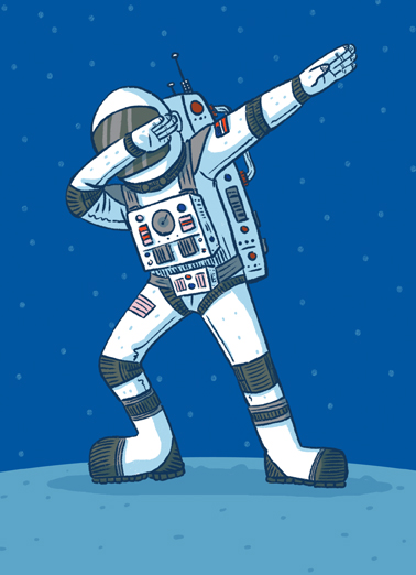 Space Dab For Dad Ecard Cover