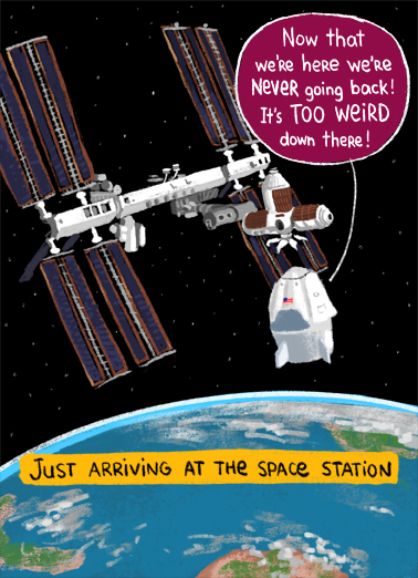 Space Station Funny Political Ecard Cover
