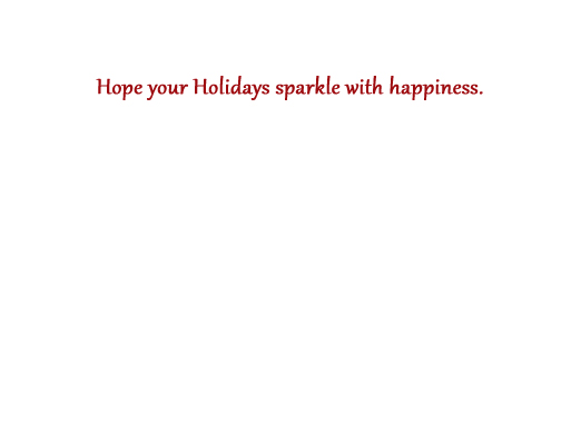 Sparkle Tree Christmas Card Inside