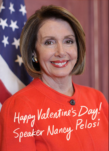 Speaker Pelosi Valentine Funny Card Cover