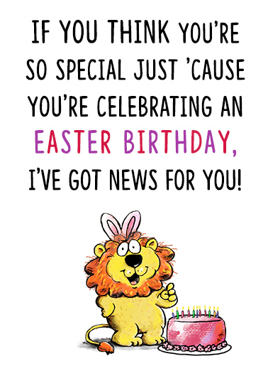 Special Easter Birthday  Ecard Cover