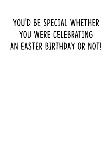 Special Easter Birthday  Ecard Inside