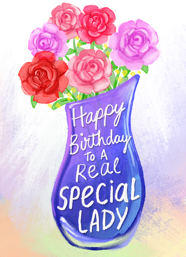 Special Lady Lettering Card Cover