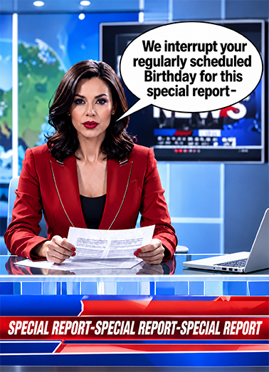 Special Report Birthday Card Cover