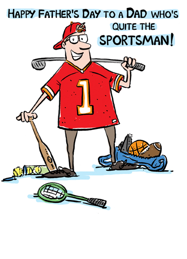 Sportsman Father's Day Ecard Cover