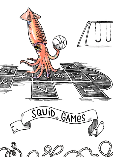 Squid Games Cartoons Ecard Cover