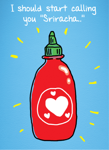 Sriracha DSN 5x7 greeting Ecard Cover