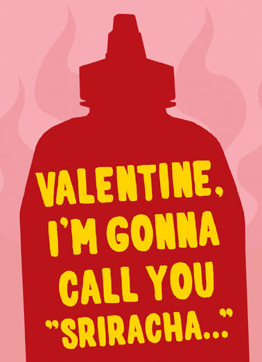 Sriracha Valentine's Day Card Cover